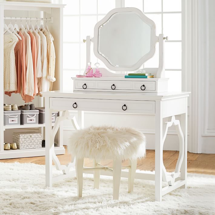 elise vanity and stool set $649