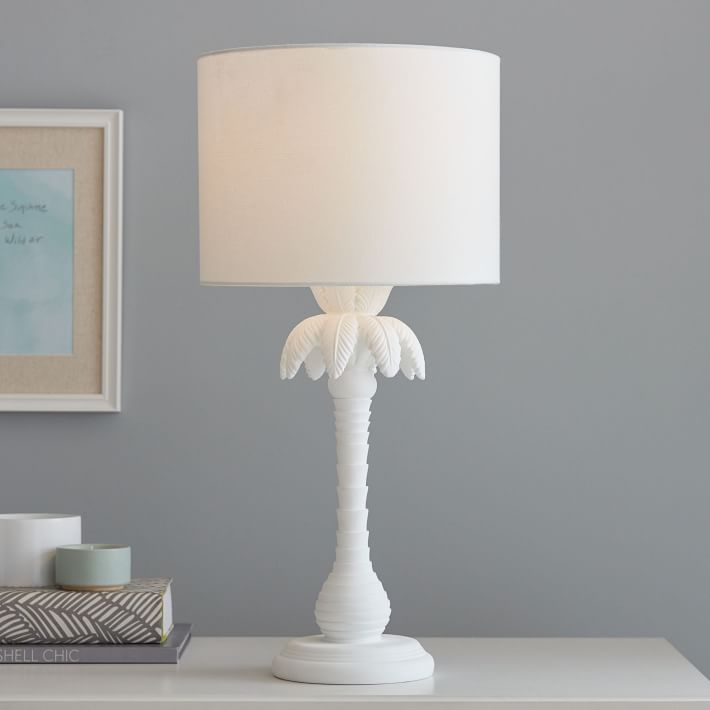 pottery barn palm tree lamp