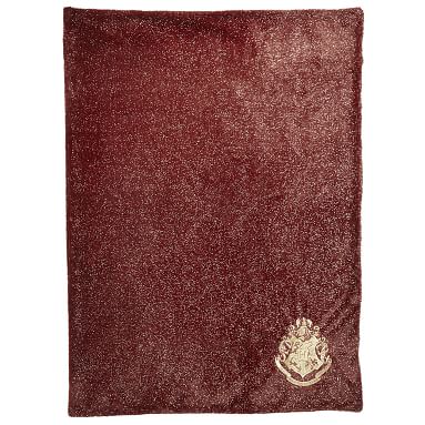 HARRY POTTER™ Recycled Sparkle Fur Throw, 45x60, Burgundy