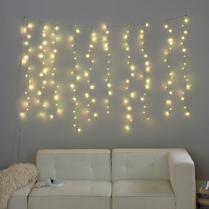 curtain leaf waterfall string light