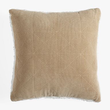 Quilted Corduroy Pillow 18x18 Inches Acorn