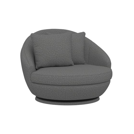 plush swivel lounge chair