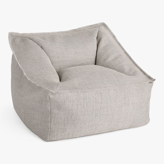 boucle twill gravel modern lounger