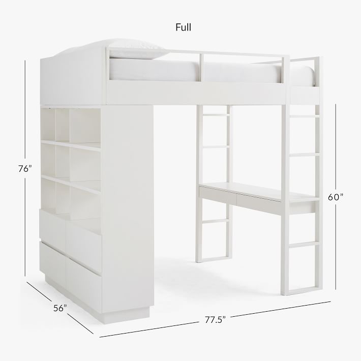 full loft bed dimensions