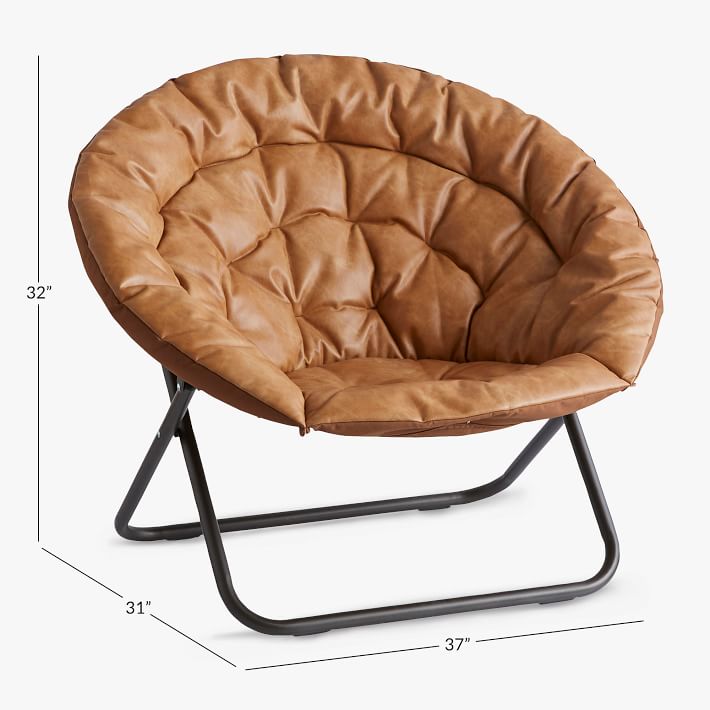 leather chair round