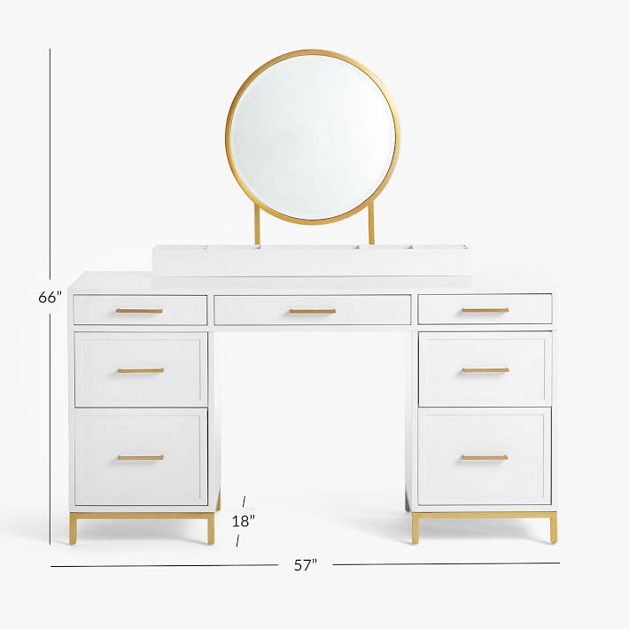 vanity desk storage