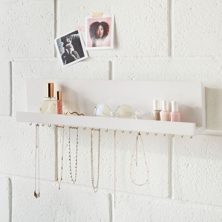 No Nails Wall Jewellery Holder and Storage Ledge