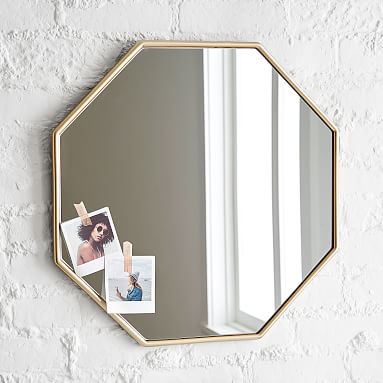No Nails Octagon Mirror, Tuscan Gold, 24 in
