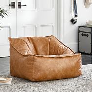 leather floor lounge chair