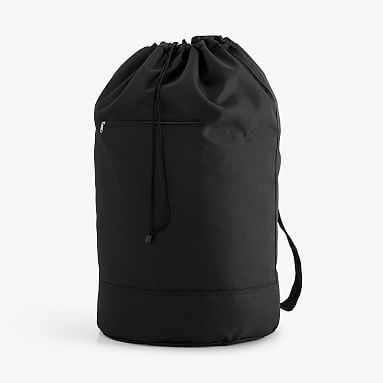 RPET Essential Laundry Backpack, Large, Solid Black