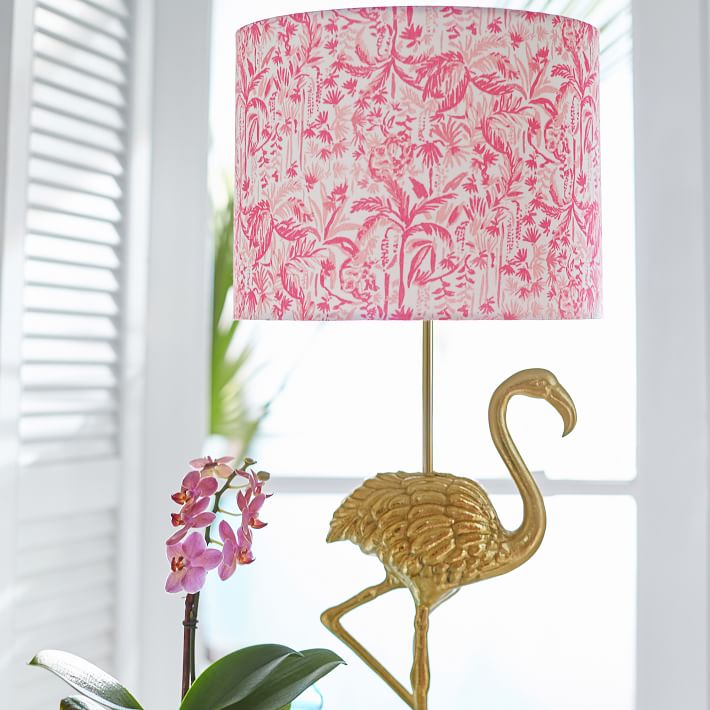 pottery barn flamingo lamp