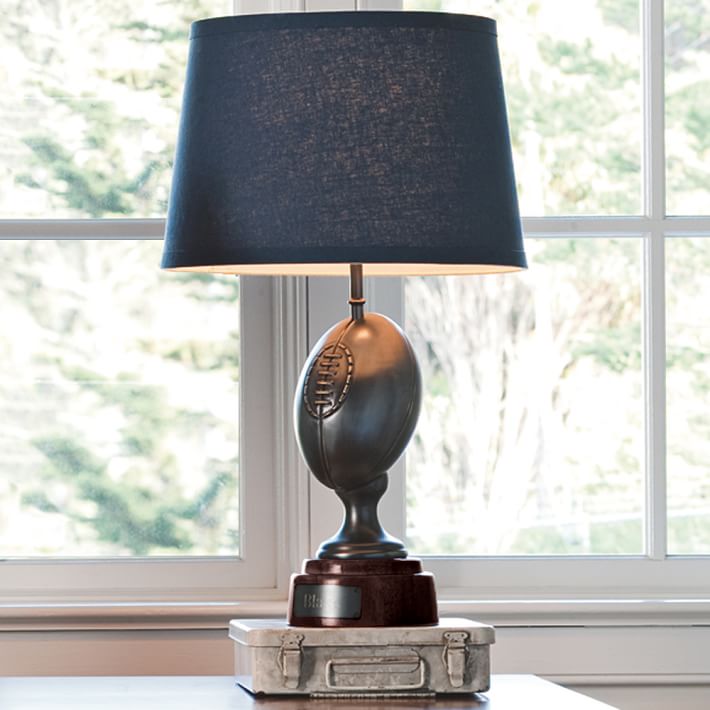 pottery barn football lamp