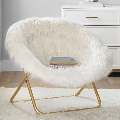 white hang around chair