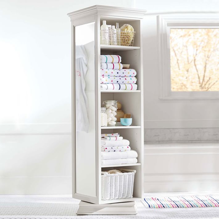Display-It 20.5" Rotating Bookcase with Mirror