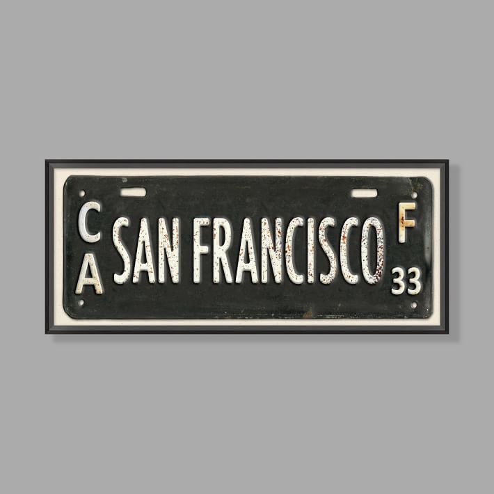 San Francisco Framed Art, 33.25"x14.25"