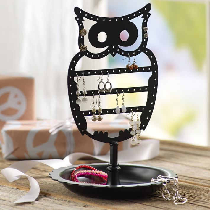 owl earring holder