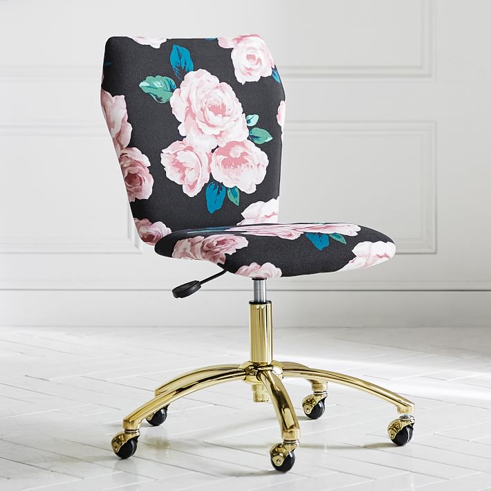 floral swivel desk chair