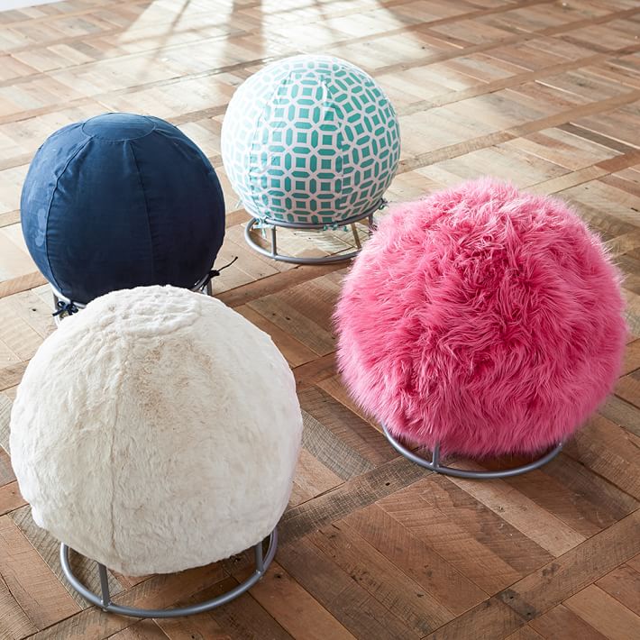 pottery barn yoga ball chair