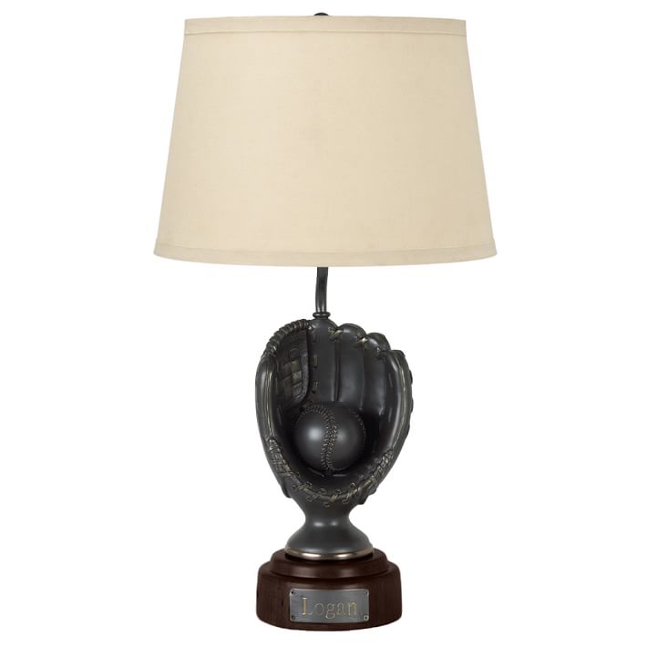 pottery barn baseball lamp