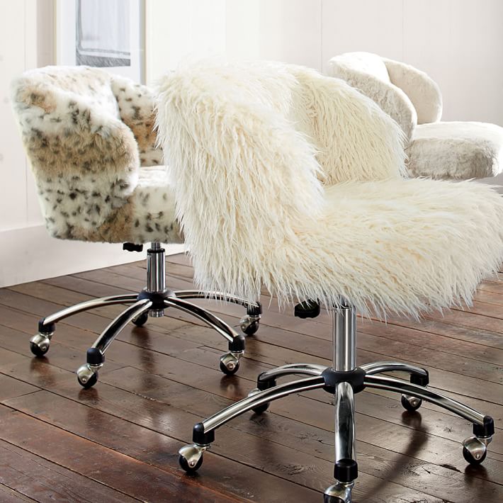 faux fur wingback chair