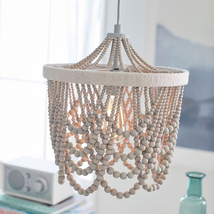 draped beaded chandelier