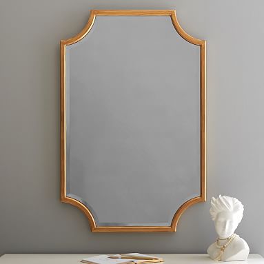 Scallop Gold Leaf Mirror, 24