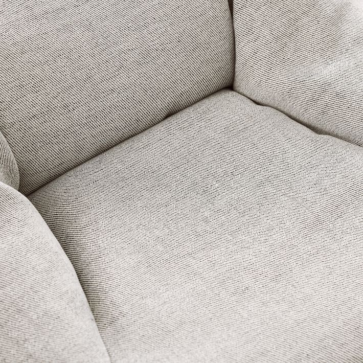 boucle twill gravel modern lounger