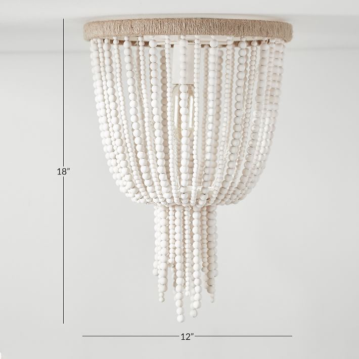 pottery barn beaded flush mount