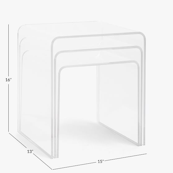 Acrylic Nesting Tables | Lounge Table | Pottery Barn Teen