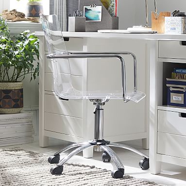 paige acrylic swivel desk chair