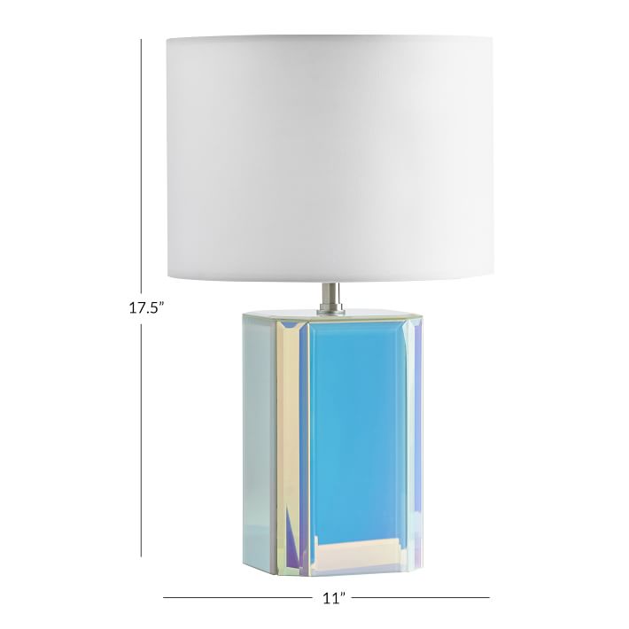 pottery barn iridescent lamp