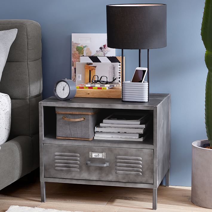 locker style nightstand