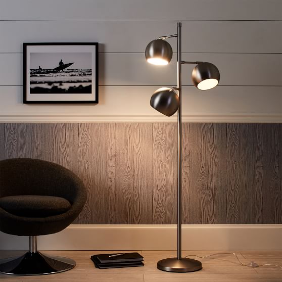 grey spotlight floor lamp