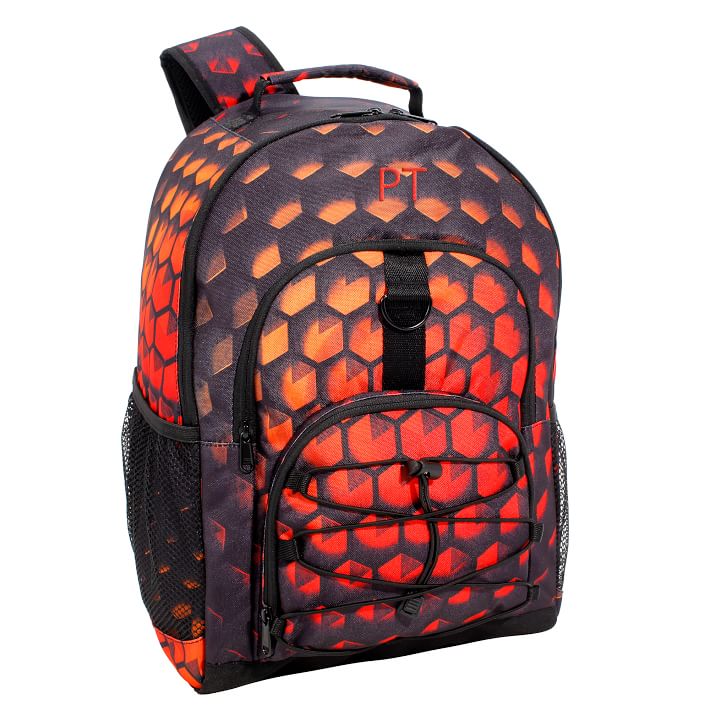 Gear-Up Red Hexagon Gamer Recycled Backpack