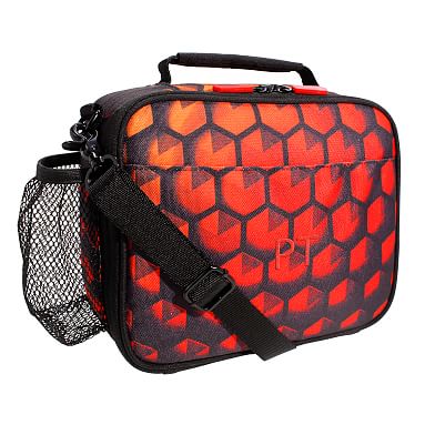 Gear-Up Red Hexagon Gamer Recycled Cold Pack Lunch Box