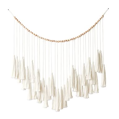 Oversized Tassel Garland, White
