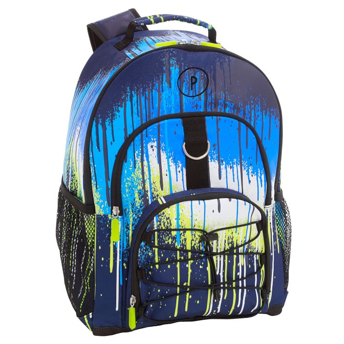 Gear-Up Drip Painting Blue Glow-in-the-Dark Recycled Backpack