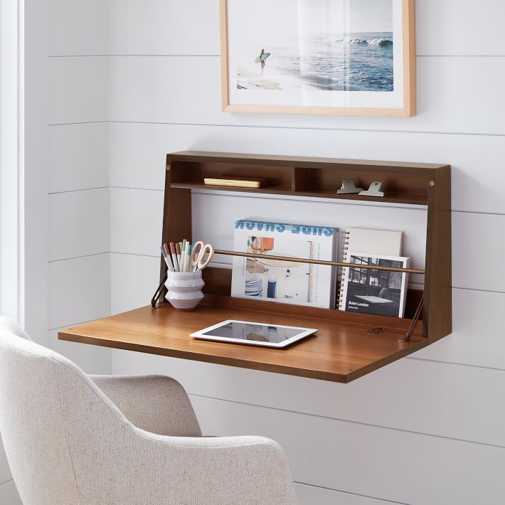 wall mounted desk pottery barn