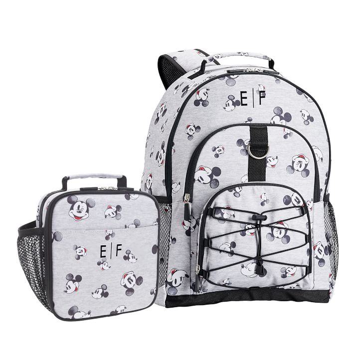 Gear-Up Disney Mickey Mouse Recycled Backpack & Classic Lunch Box Bundle, Set of 2