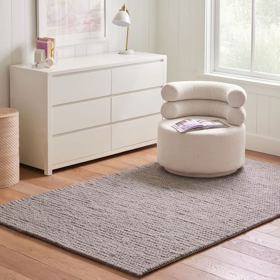 OPEN BOX: Braided Knit Rug - Fig | Pottery Barn Teen