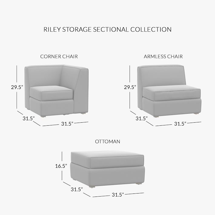 Build Your Own Riley Storage Sectional Pottery Barn Teen