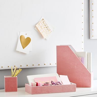 blush desk organizer