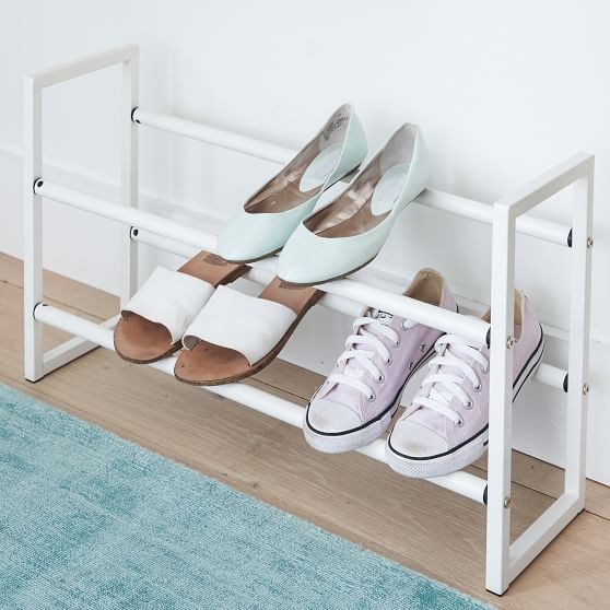 Metal Expandable Shoe Rack Pottery Barn Teen