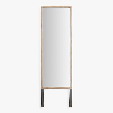 Industrial Double Length Mirror, Wood/Metal