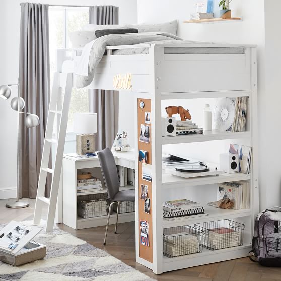 pottery barn loft bed with desk instructions