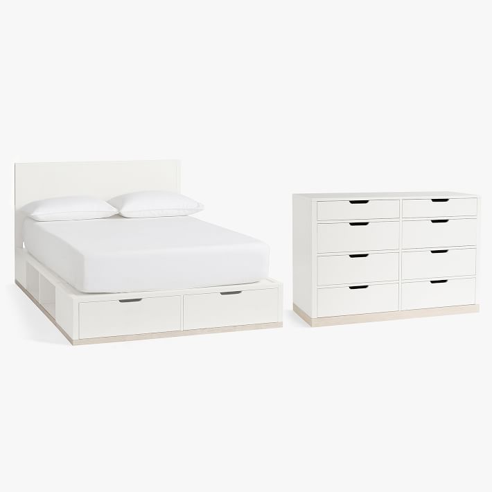 Rhys Storage Bed & 8Drawer Dresser Set Teen Storage Beds Pottery