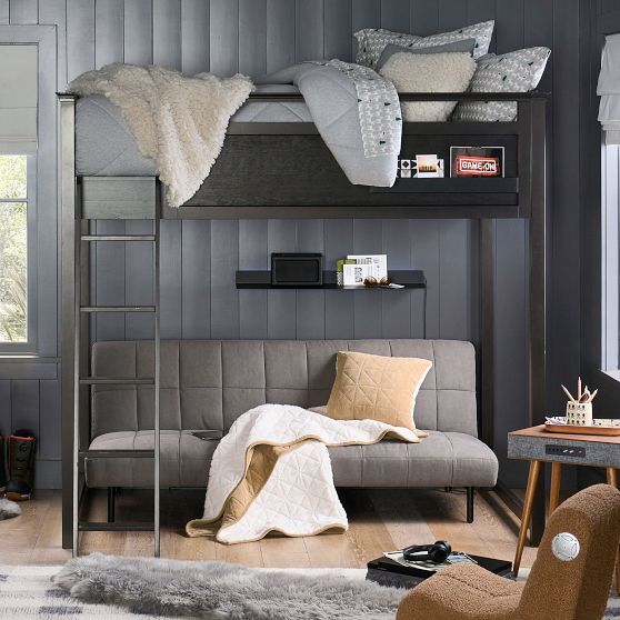 Parker Grid Futon Pottery Barn Teen