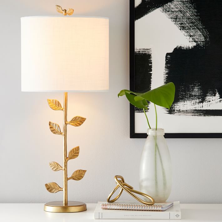 brass leaf lamp