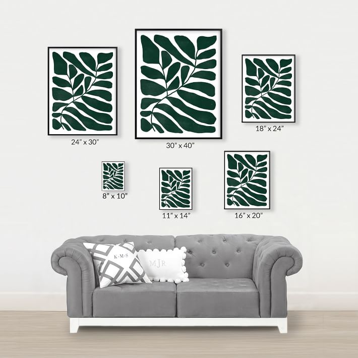 Minted® Loopy Leaves Framed Art by Kelly Ambrose | Pottery Barn Teen