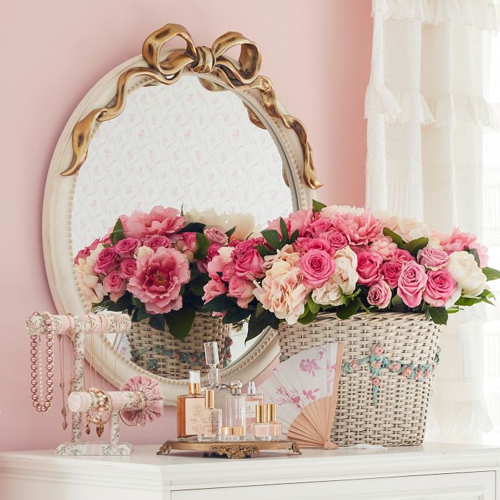 LoveShackFancy Bow Mirror Pottery Barn Teen